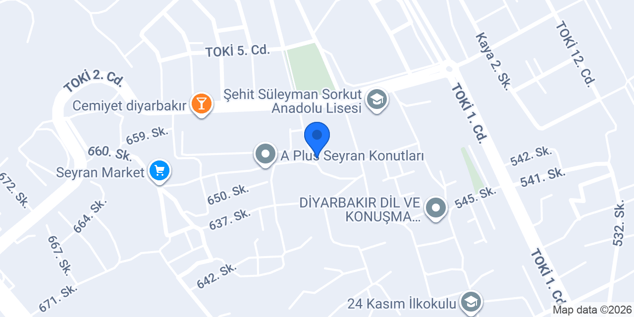 İngilizce Özel Ders konumu