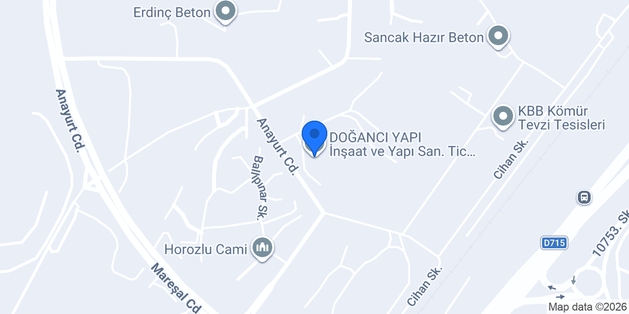 DOĞANCI YAPI İnşaat ve Yapı San. Tic. LTD ŞTİ. konumu