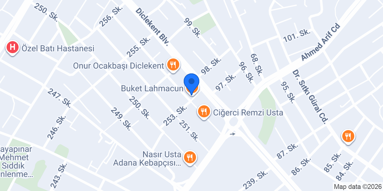 Buket Lahmacun konumu
