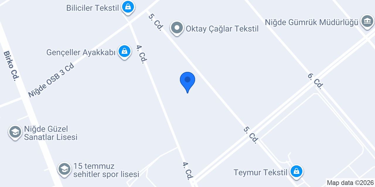 Gökay Tekstil konumu