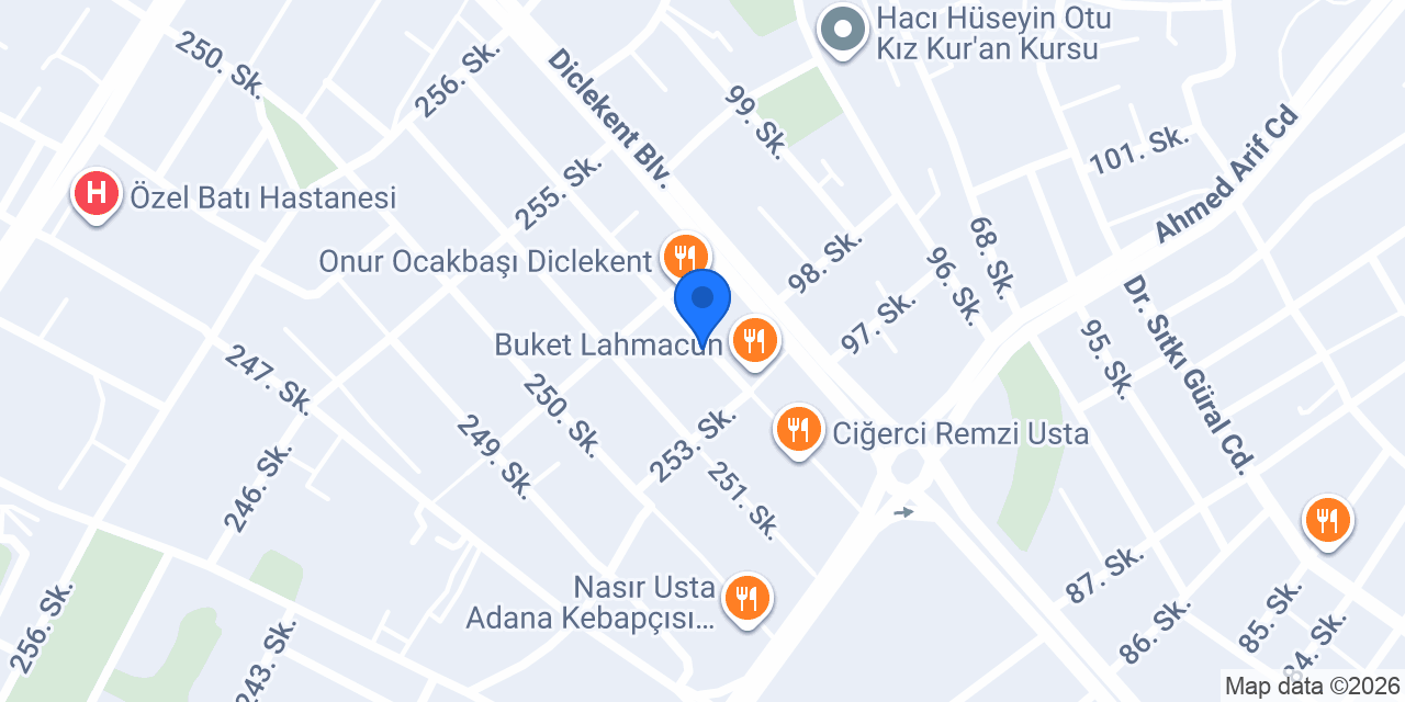 Zeytûn Restaurant konumu