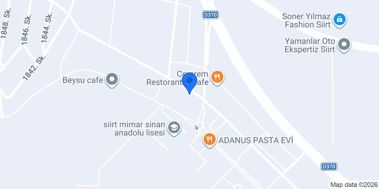 Şehzade Künefe & Baklava Siirt konumu