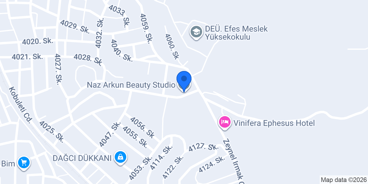 Naz Arkun Beauty Studio konumu