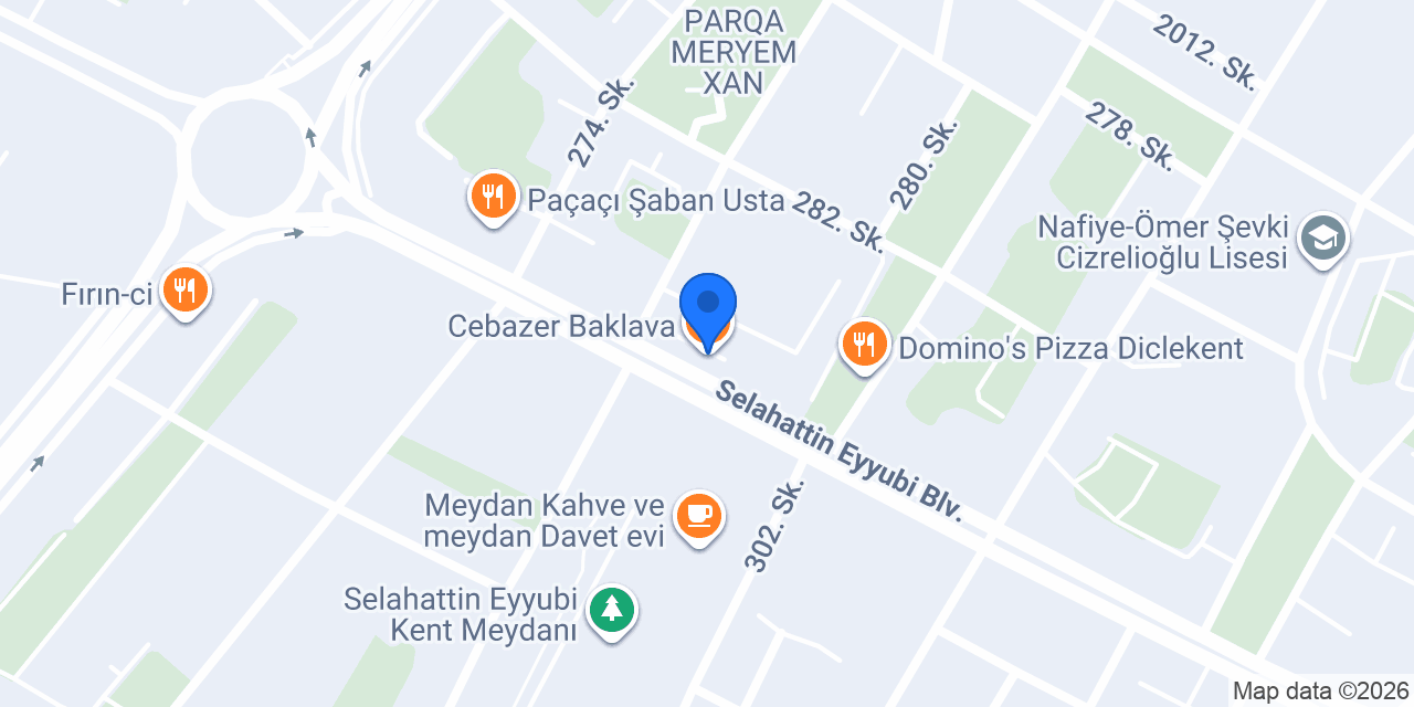 Cebazer Baklava konumu