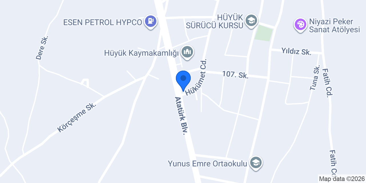 Hüyük Öğretmenevi konumu