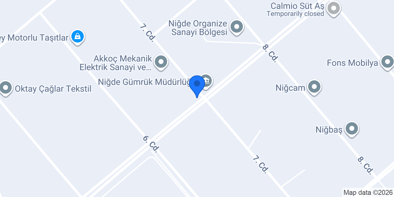 Özden Hırdavat Niğde OSB konumu