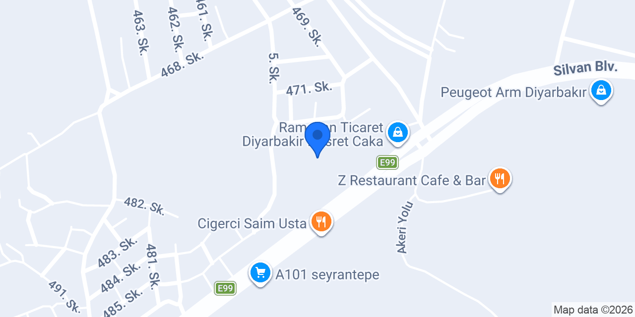 Oz Kaya Ticaret Diyarbakir konumu