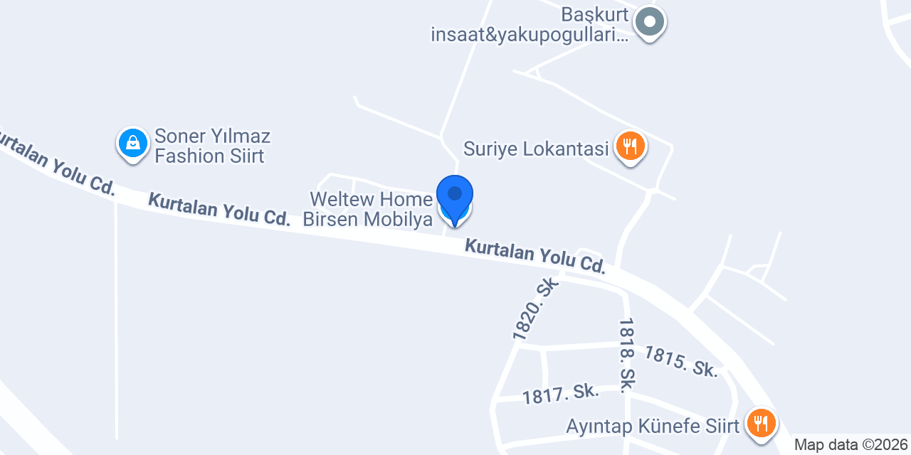 Weltew Home Birsen Mobilya konumu