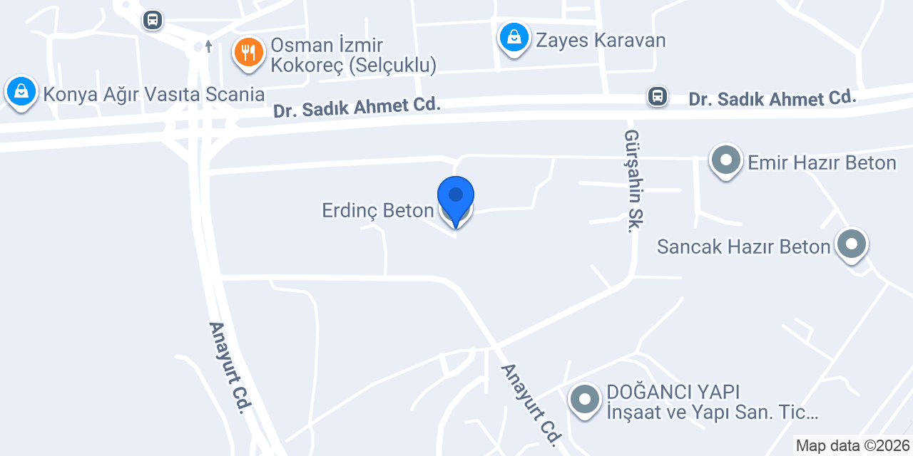 Erdinç Beton konumu