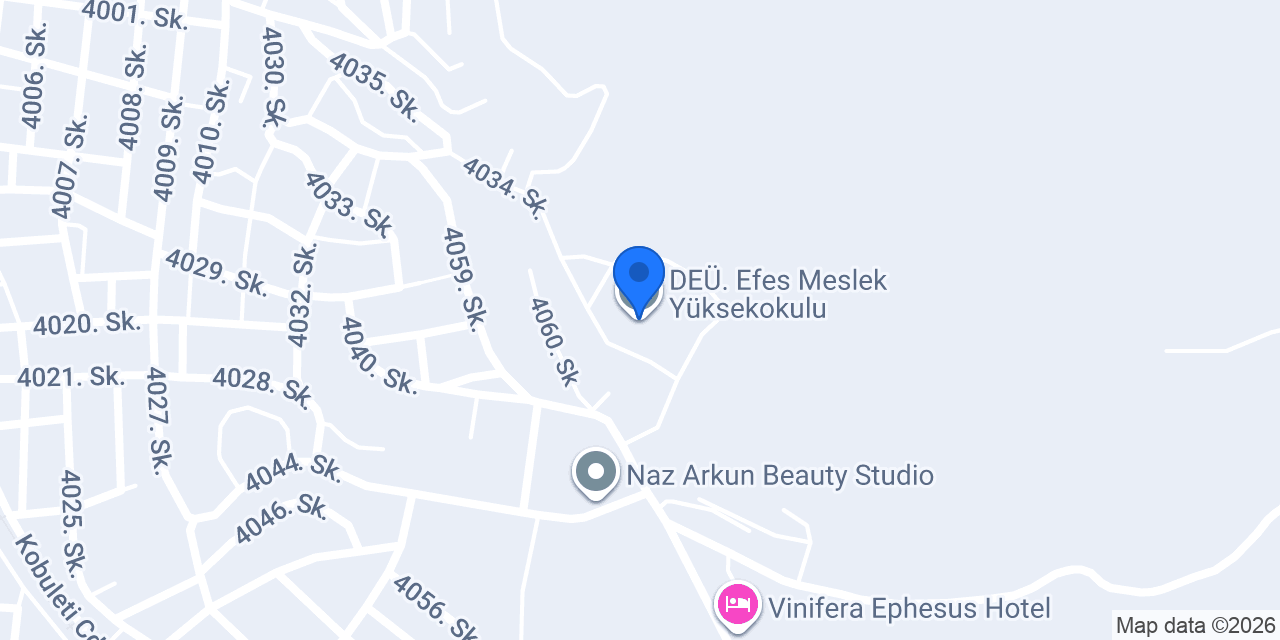 DEÜ. Efes Meslek Yüksekokulu konumu