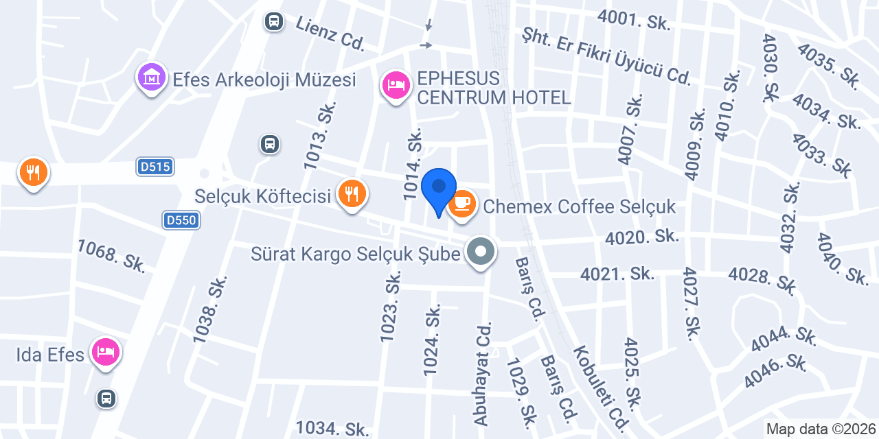 Ephesus Nobel Otel konumu