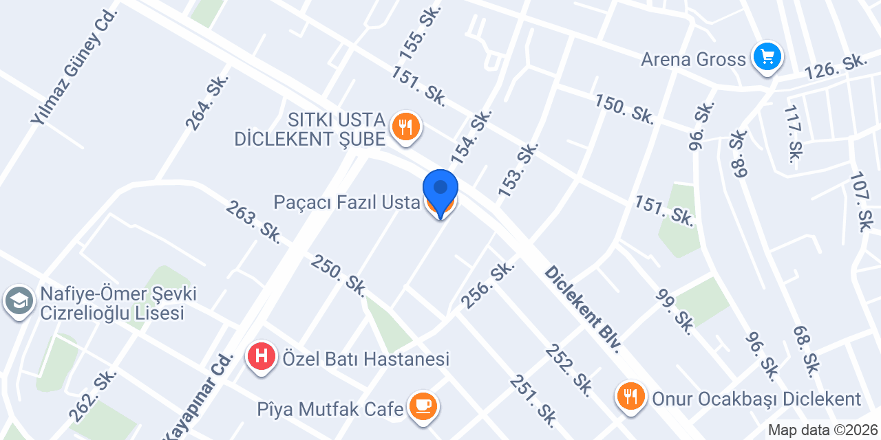 Paçacı Fazıl Usta konumu