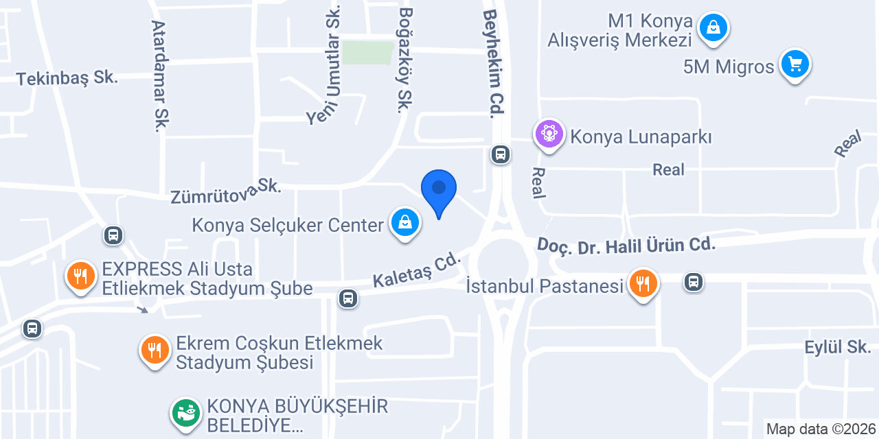 MADO Konya Selçuker Avm konumu