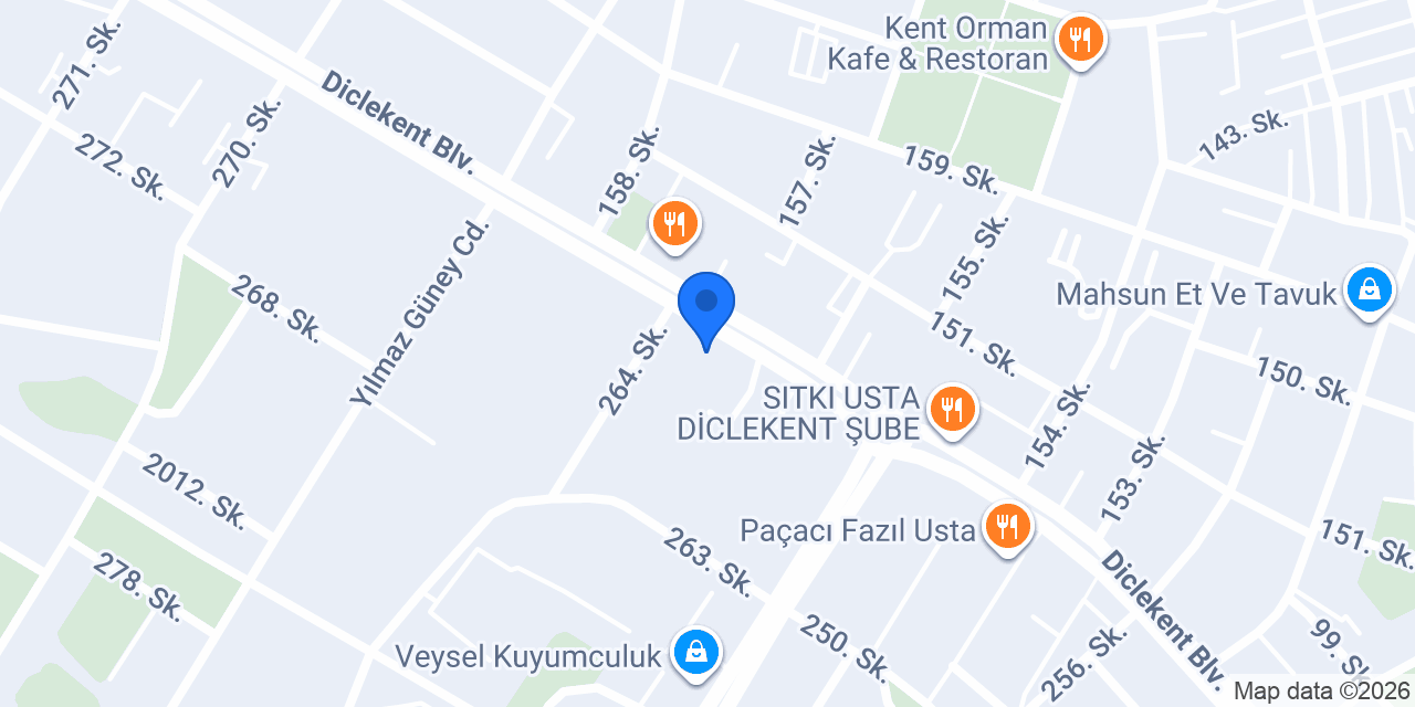 Kuveyt Türk Diclekent Şubesi konumu