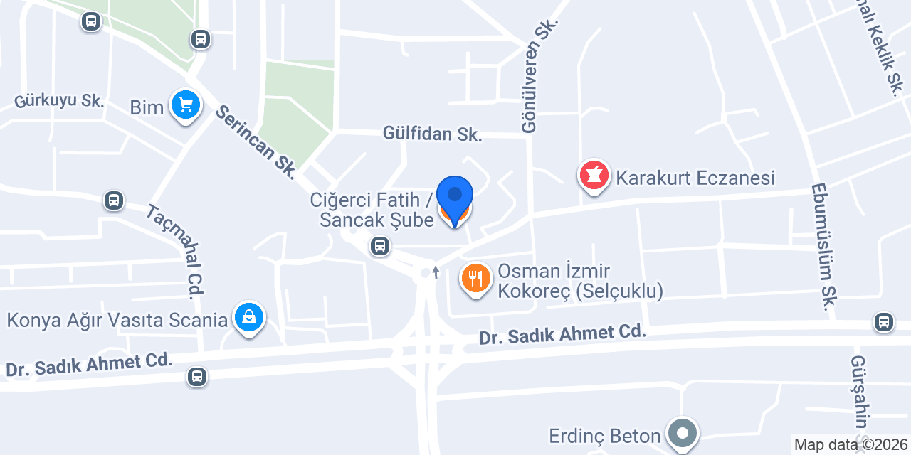Ciğerci Fatih / Sancak Şube konumu
