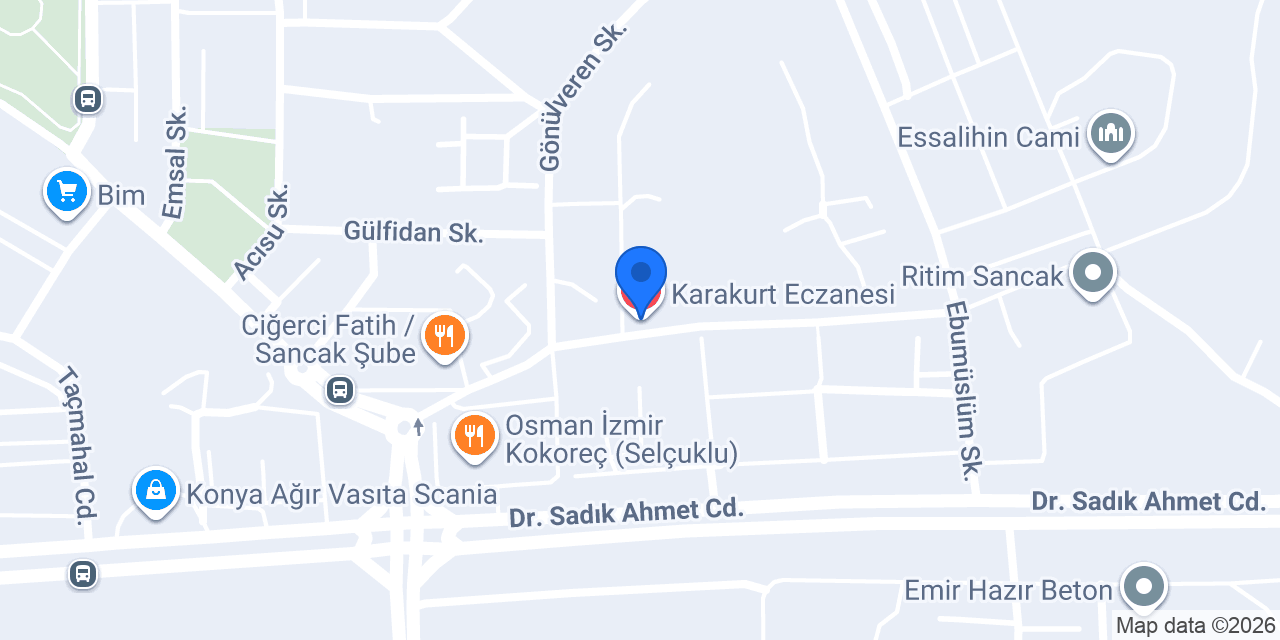Karakurt Eczanesi konumu