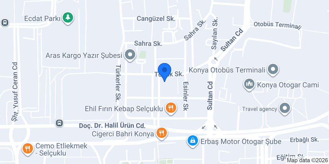 Bidene Şırdan Otogar konumu