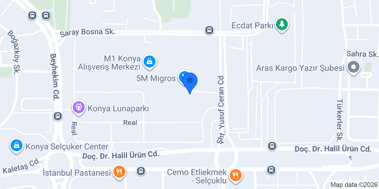 Konya Real Taksi M1 Avm konumu