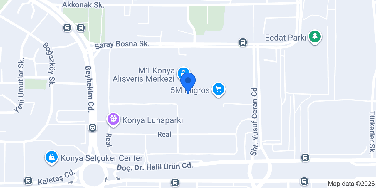 Hatemoğlu M1 Konya AVM konumu