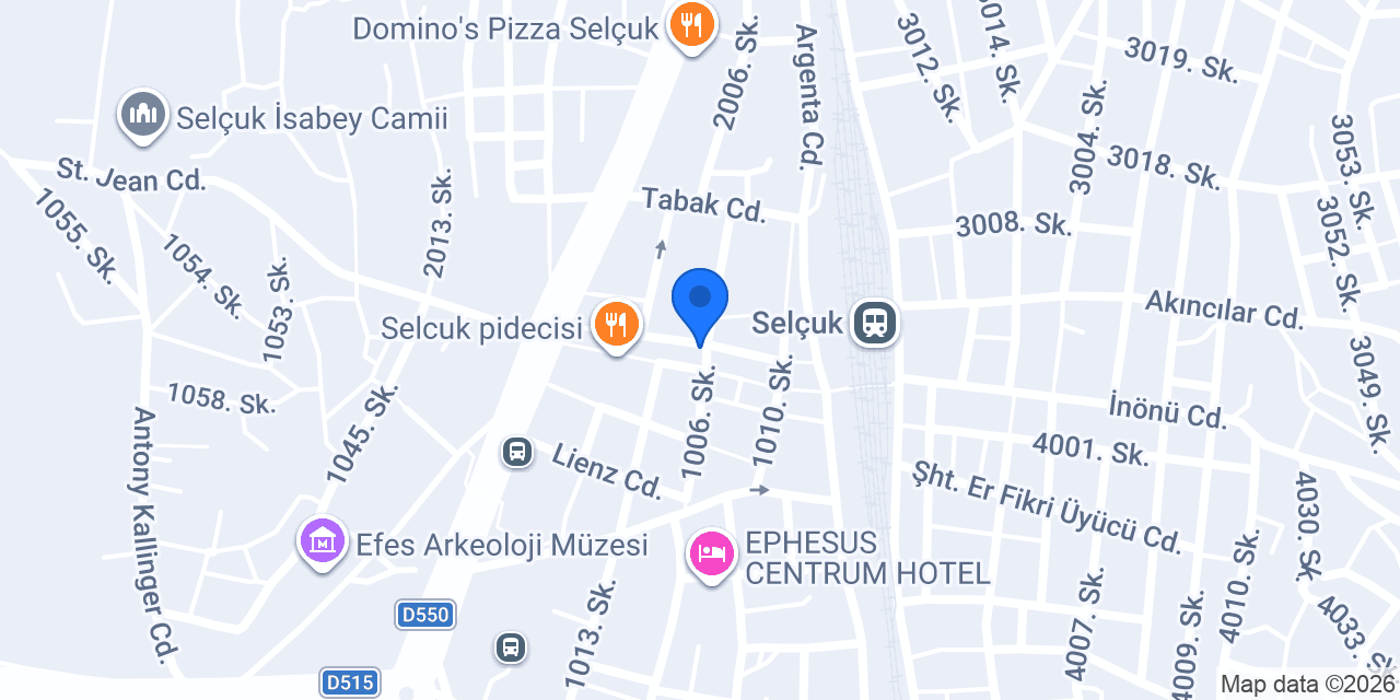 Efes Restaurant selçuk konumu