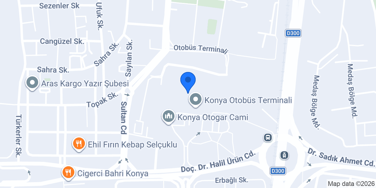 Seç Turizm Konya Otogar Şubesi konumu