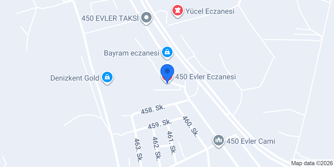 450 Evler Eczanesi konumu