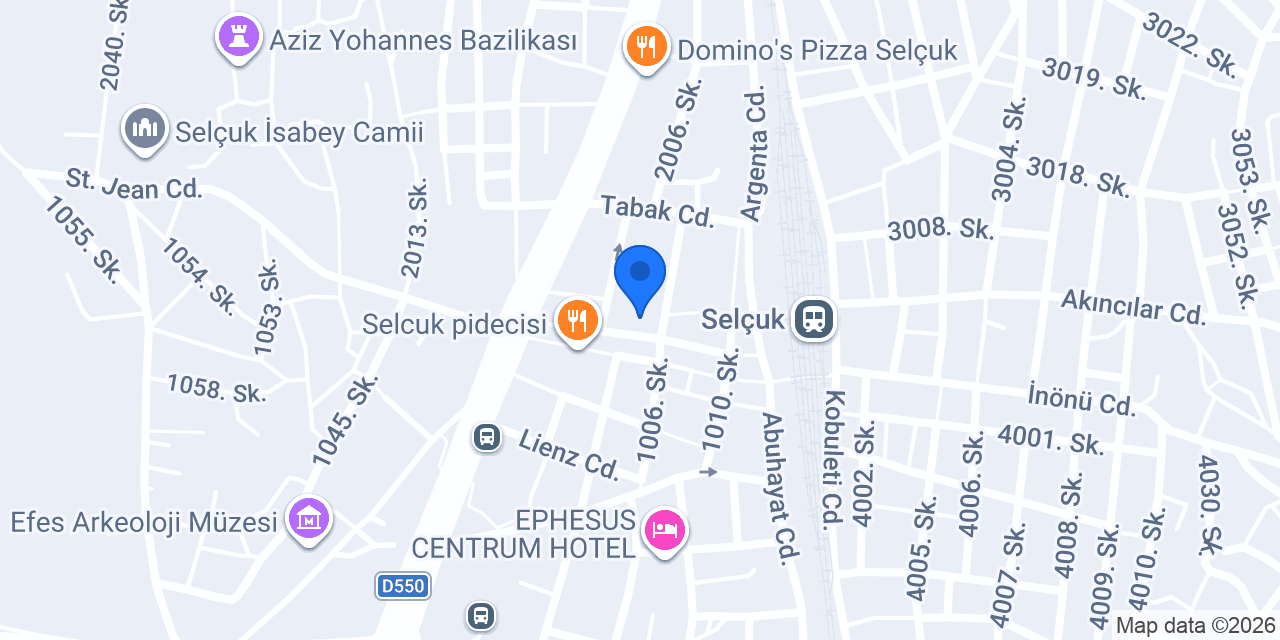 Selçuk Efes Kent Belleği konumu