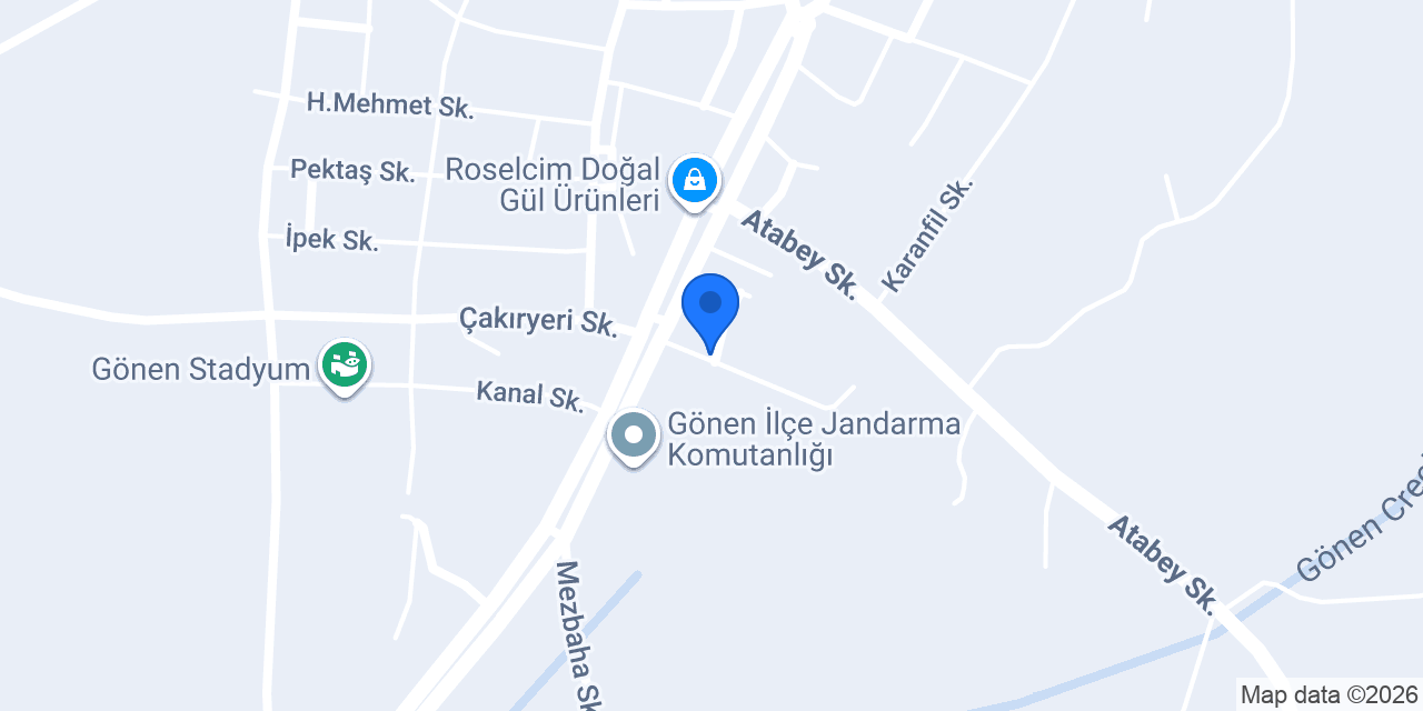oniki gül ürünleri tesisi konumu