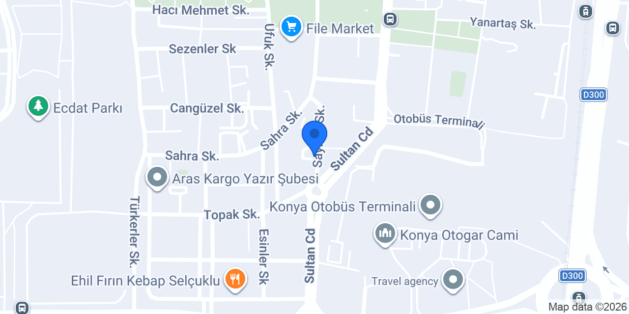Biroğlu Baklava (Otogar Şube) konumu