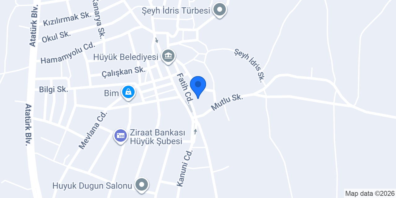 HÜYÜK ESEN OTEL konumu