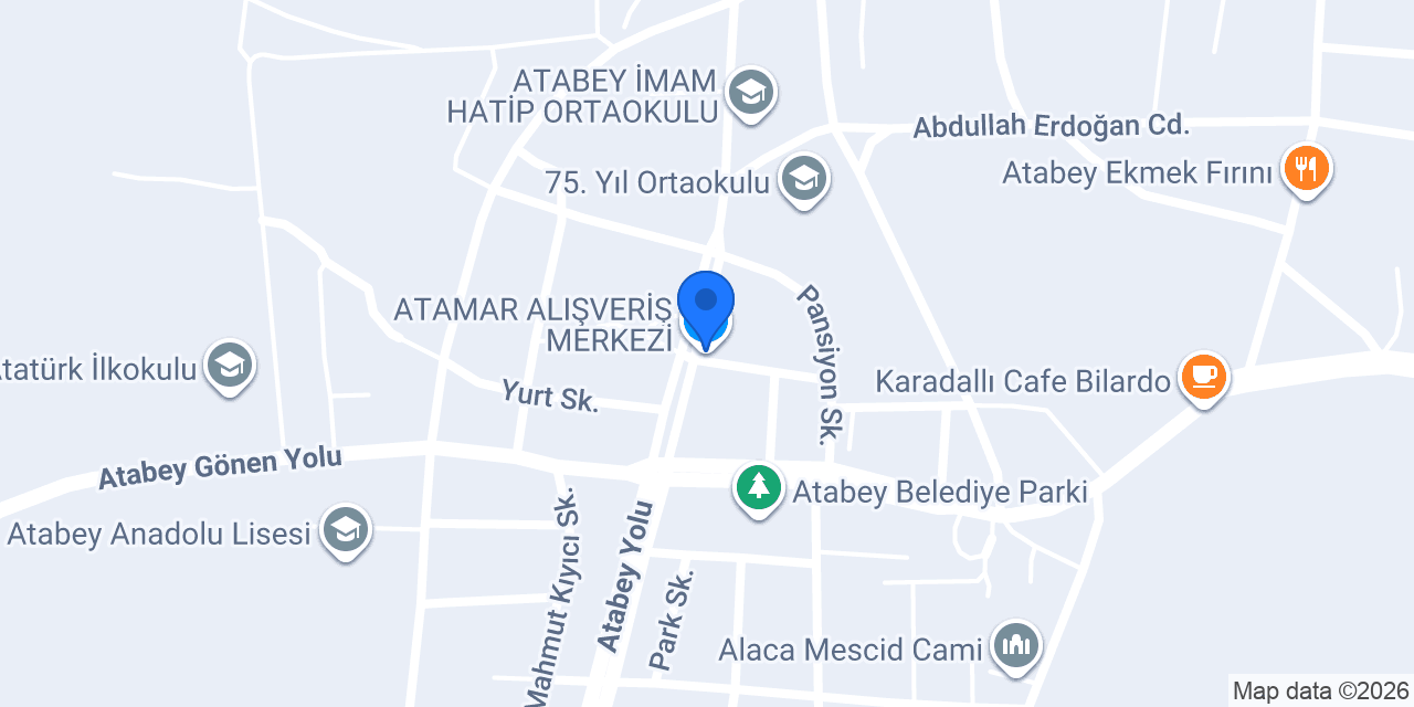 ATAMAR ALIŞVERİŞ MERKEZİ konumu