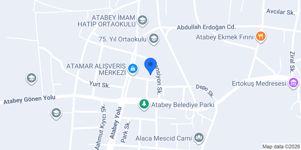 Atabey Pide Kebap Salonu konumu