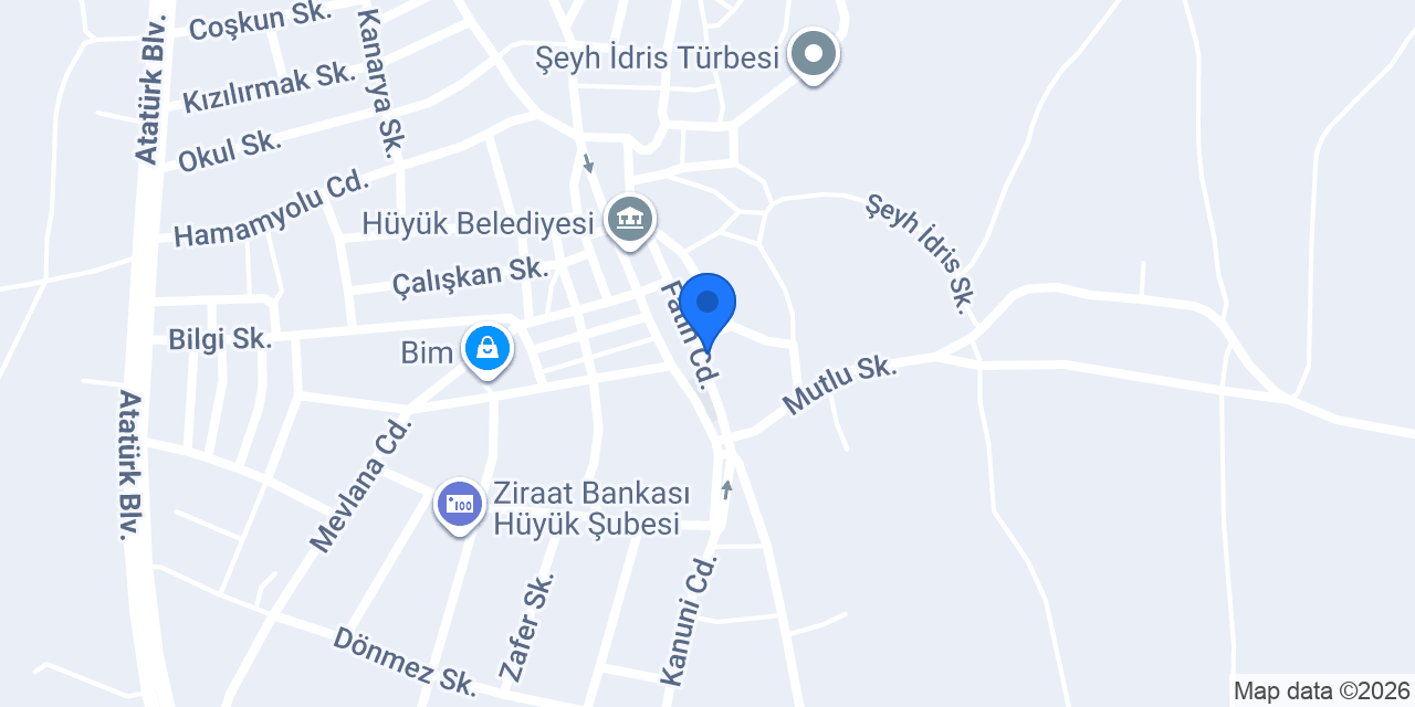 HÜYÜK TAKSİ konumu