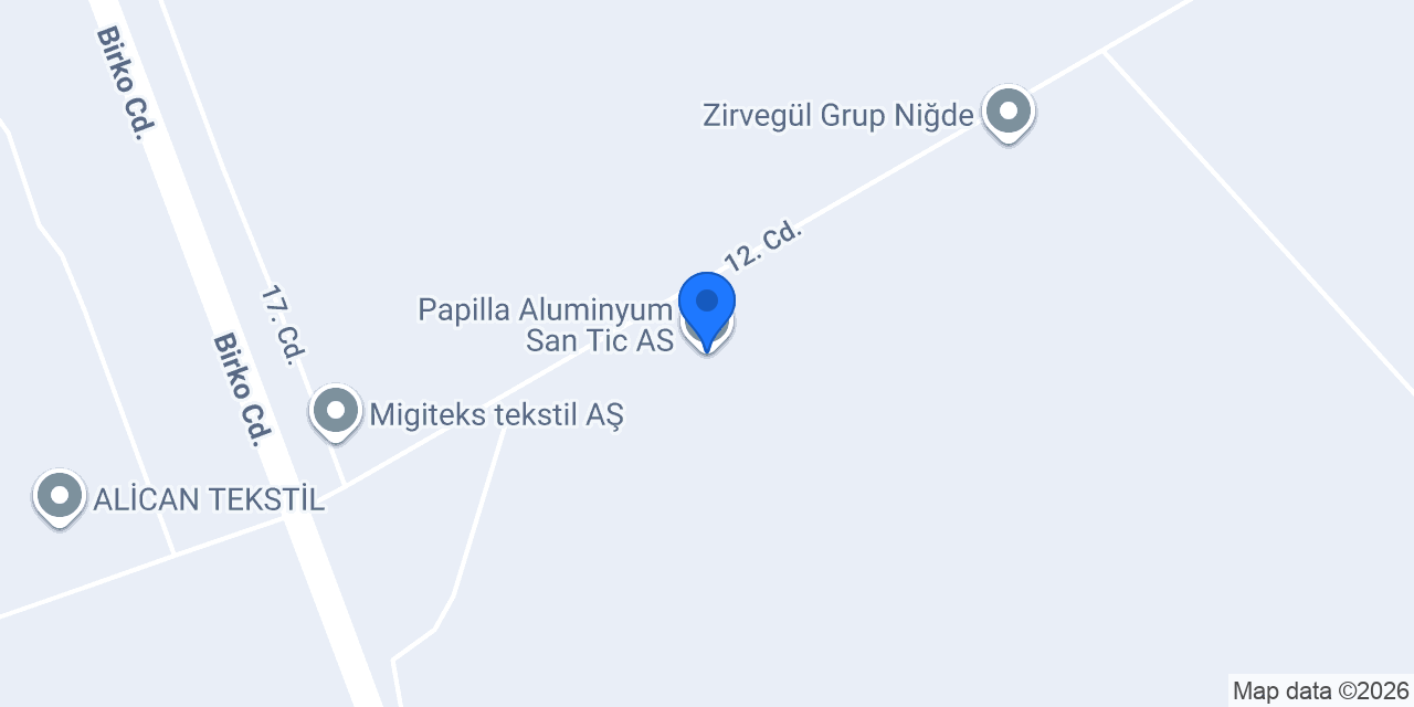 Papilla Aluminyum San Tic A.S konumu