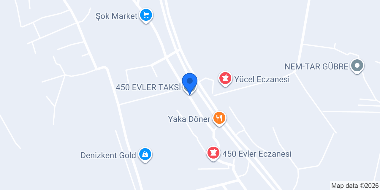 450 EVLER TAKSİ konumu