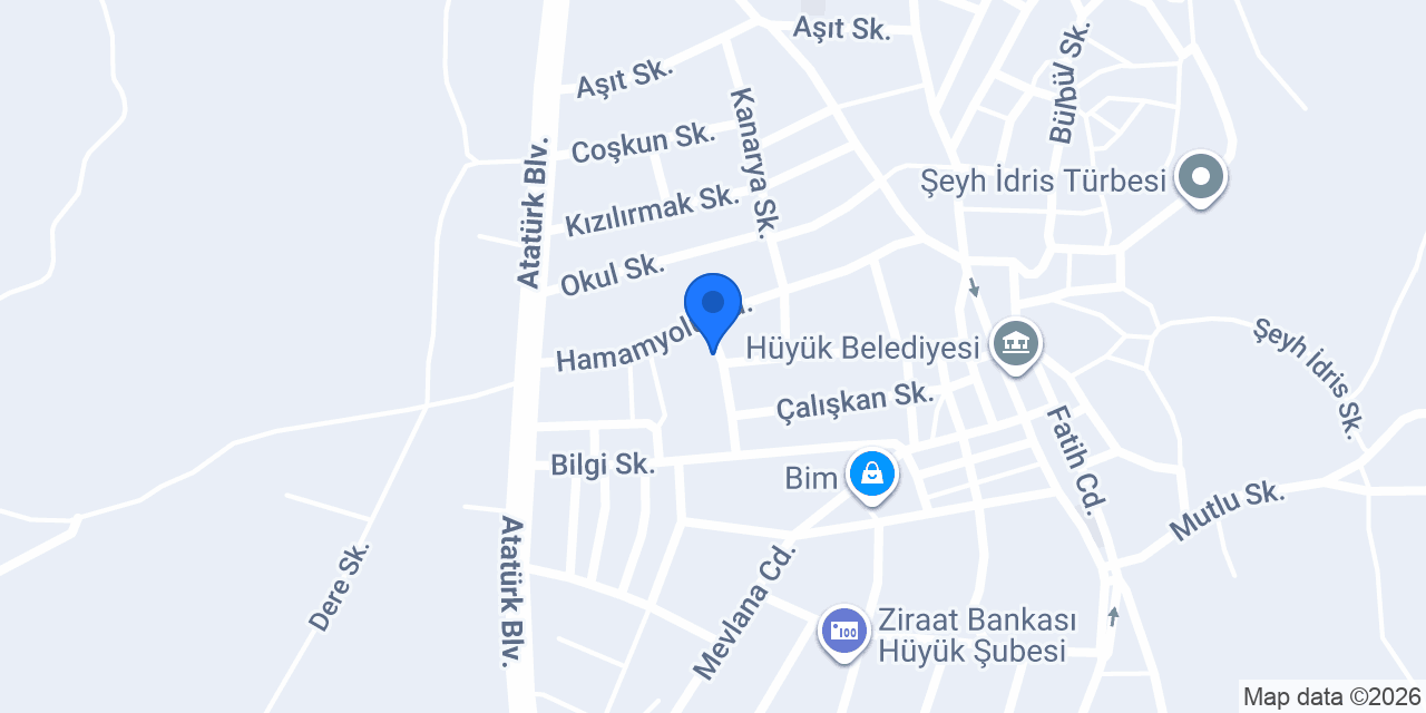 HÜYÜK BİRCAN SÜRÜCÜ KURSU konumu