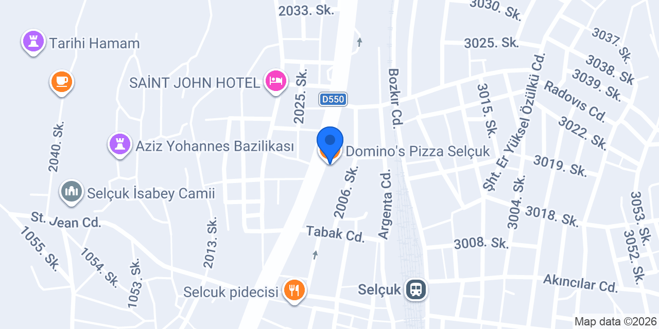 Domino's Pizza Selçuk konumu