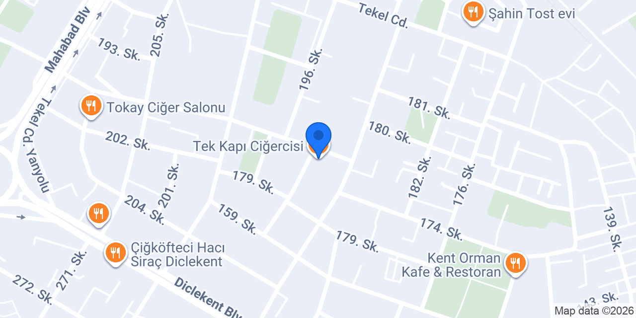 Tek Kapı Ciğercisi konumu