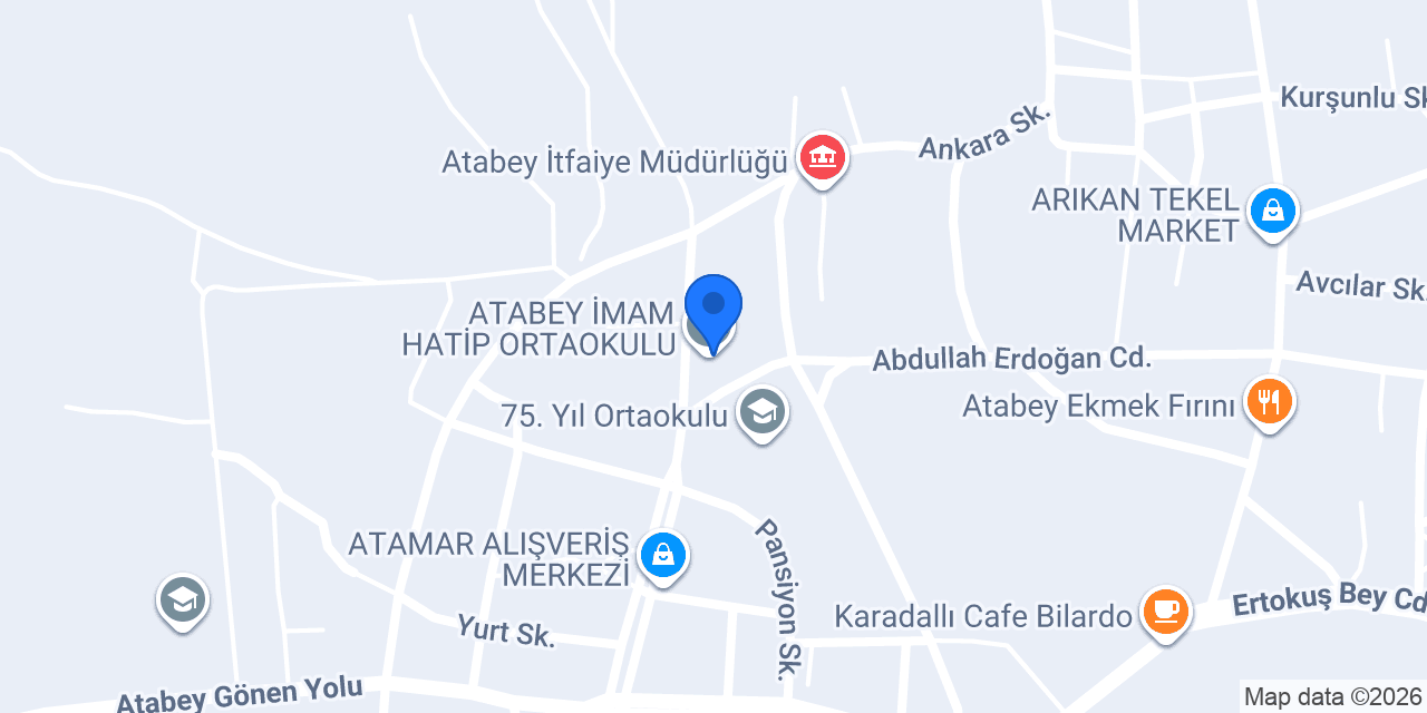 ATABEY İMAM HATİP ORTAOKULU konumu
