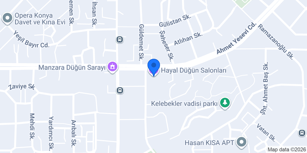 Hayal Düğün Salonları konumu