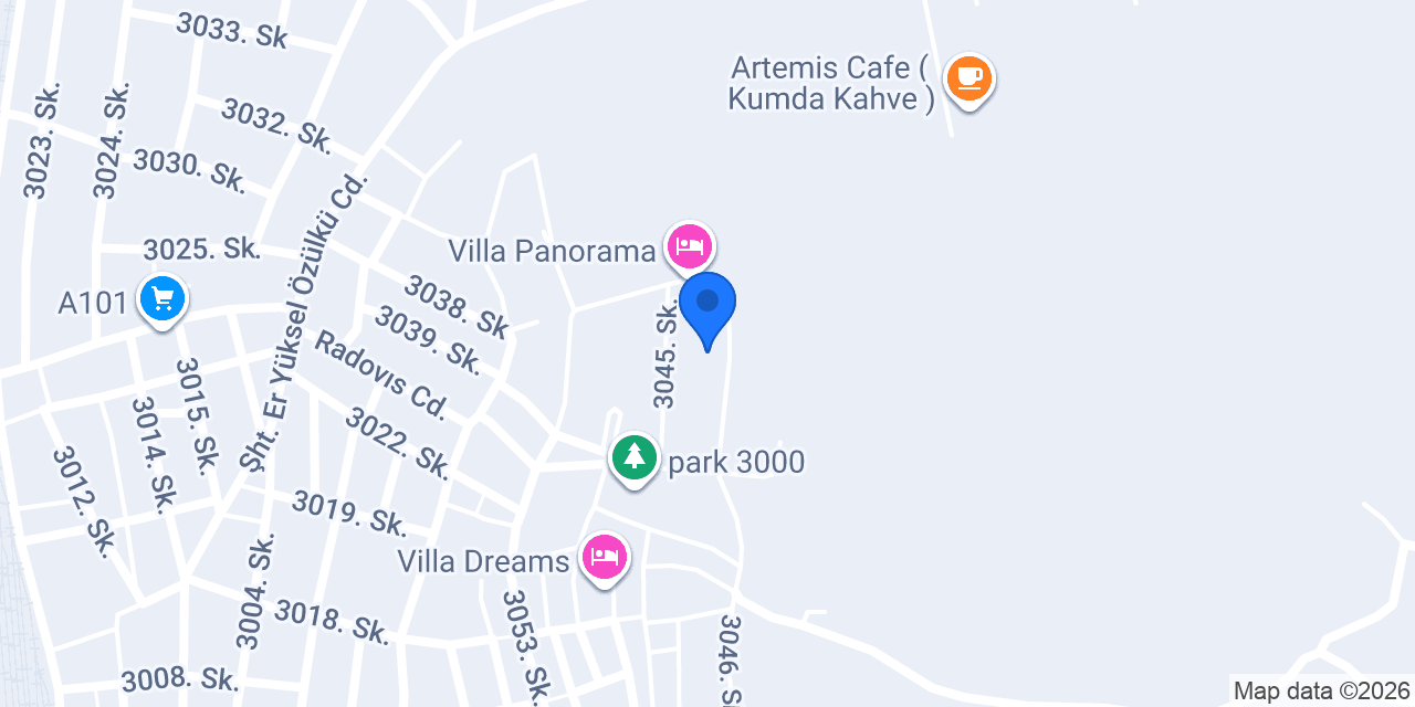 Villa Manzara konumu