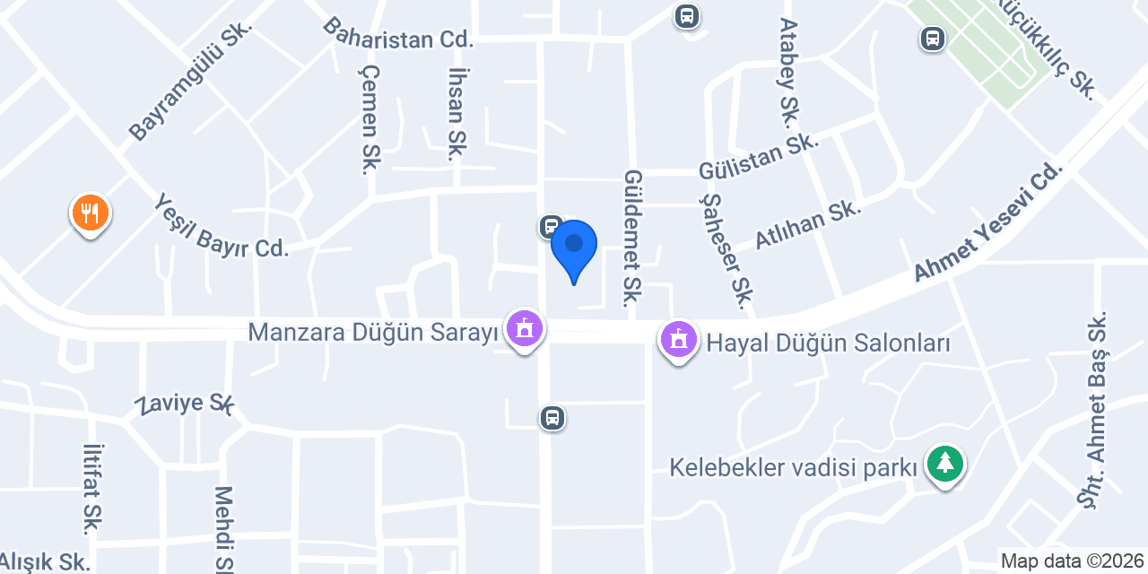 Kelebek taksi durağı konumu