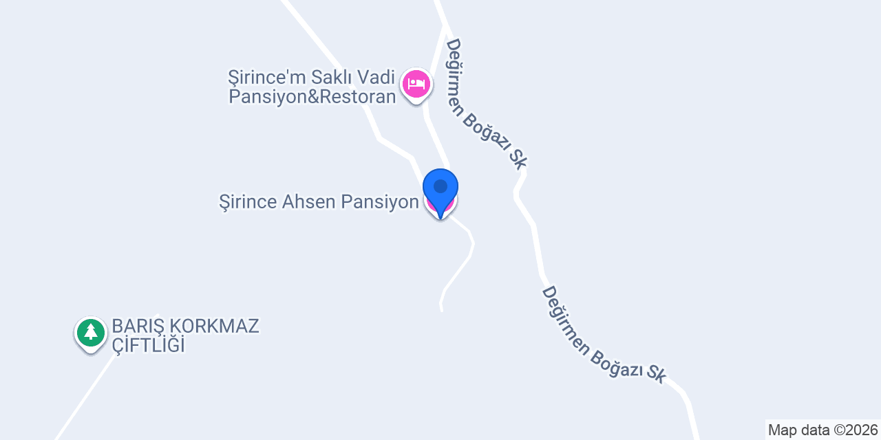 Şirince Ahsen Pansiyon konumu