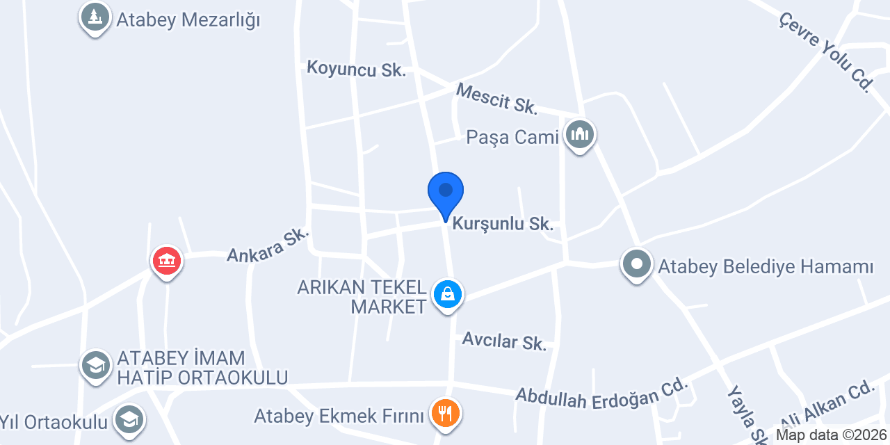 Atabey İlçe Emniyet Amirliği konumu