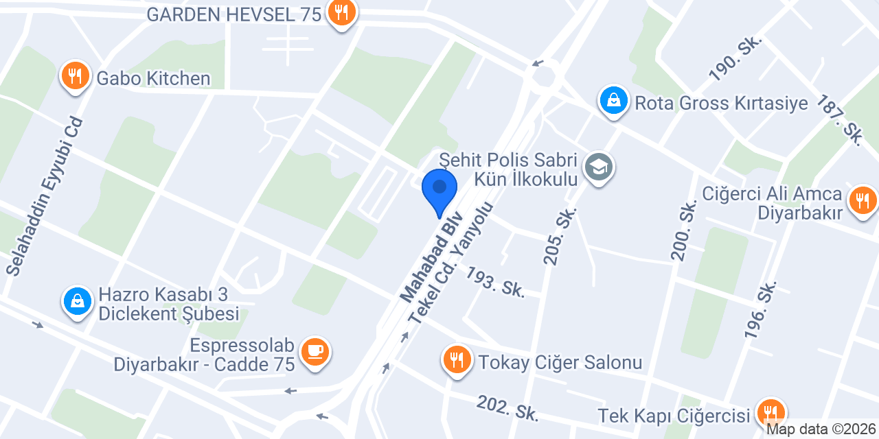 Petek Pastanesi 75 şubesi konumu