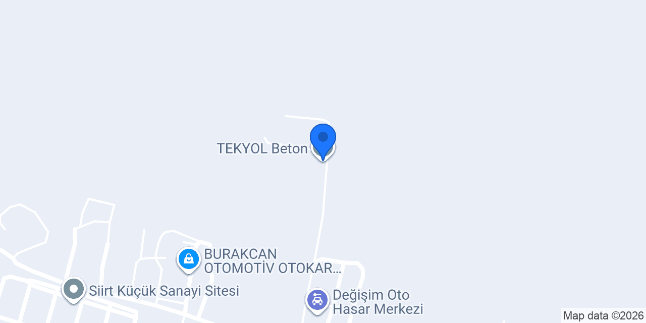 TEKYOL Beton konumu