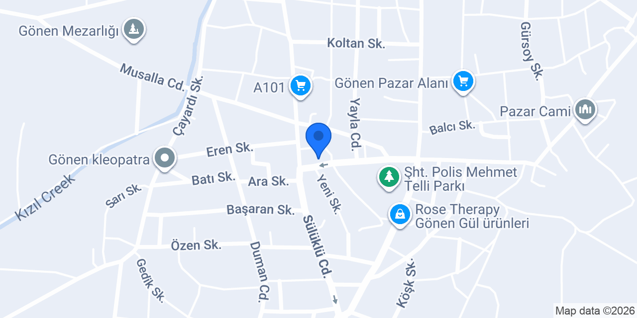 ISPARTA GÖNEN SAKLIGÖL APART konumu