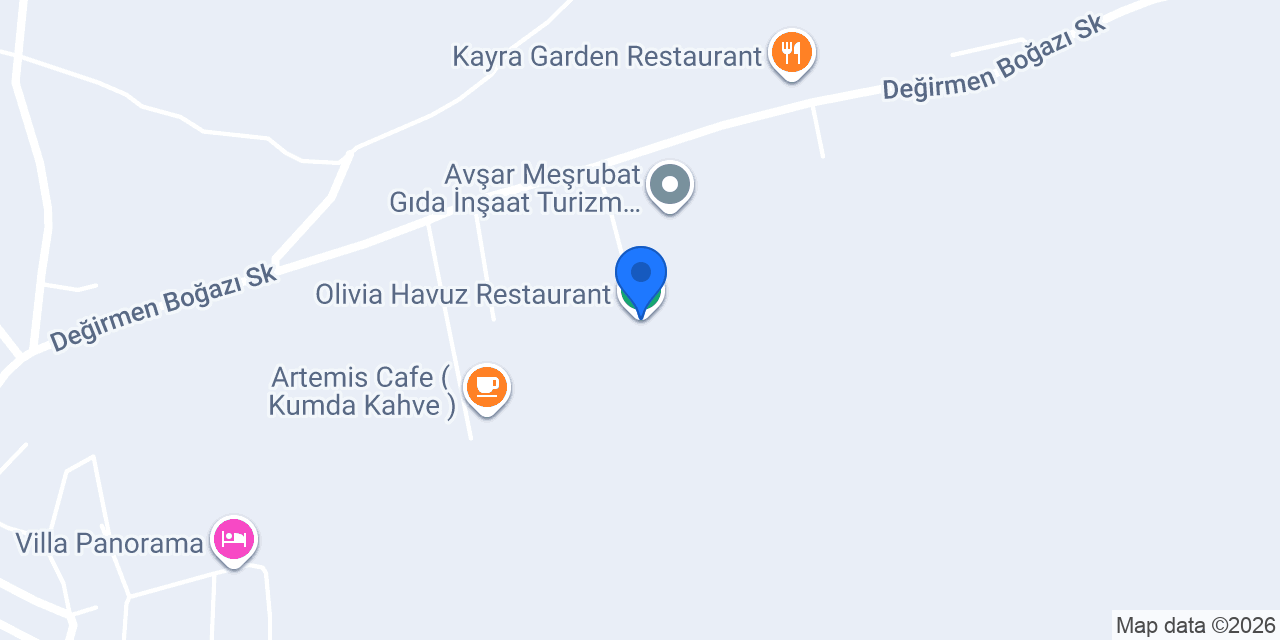 Olivia Havuz Restaurant konumu