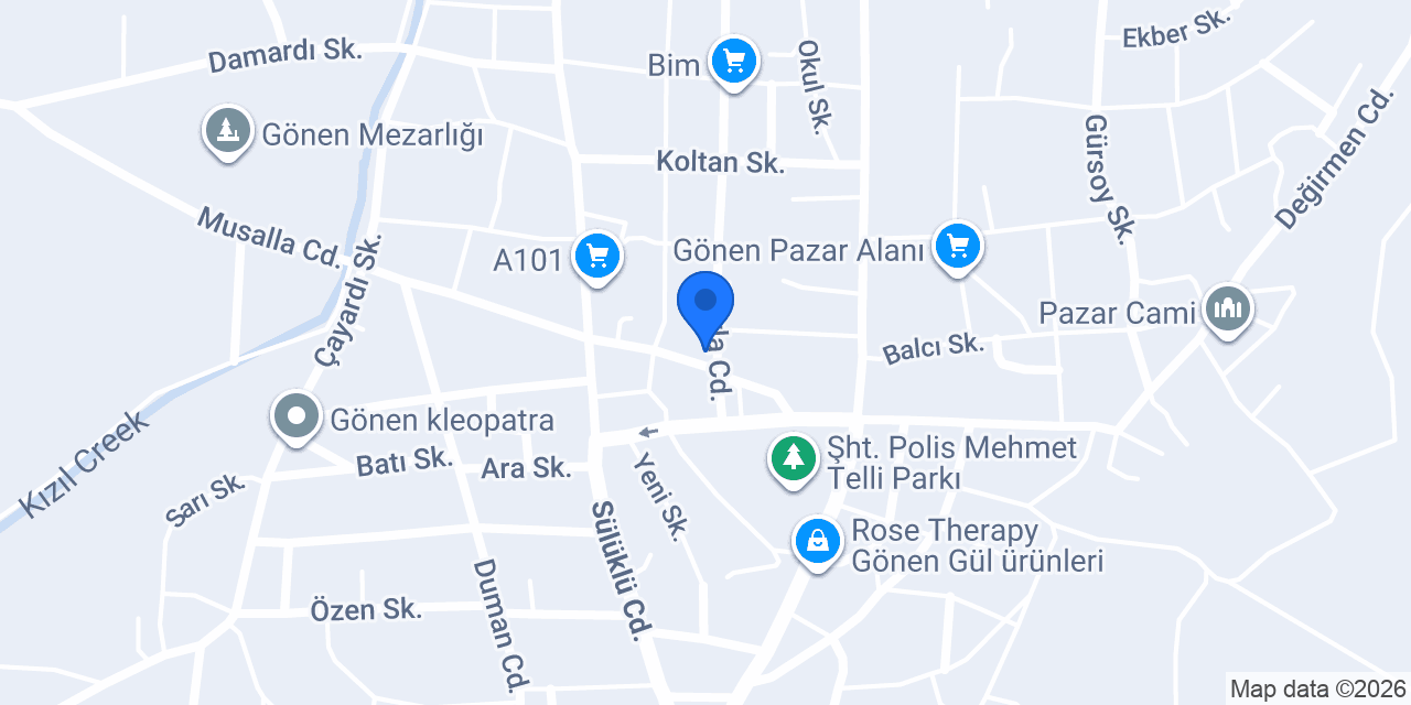 Özel Gönen Kardelen Polikliniği konumu
