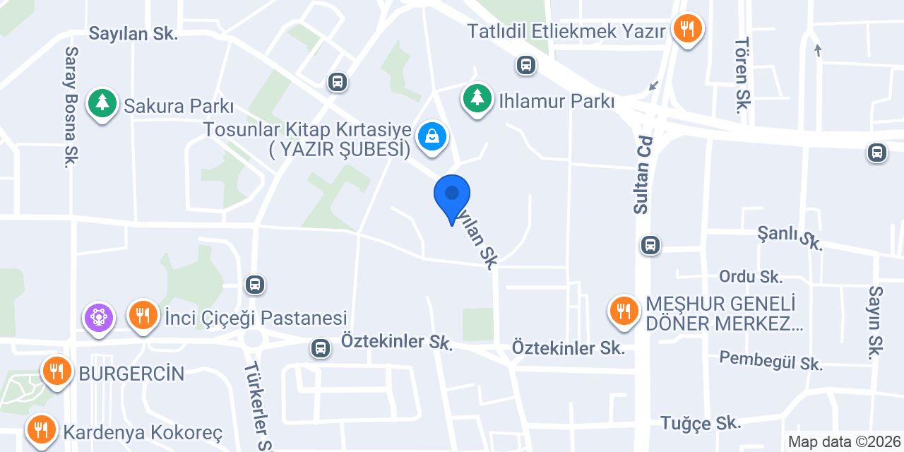 Farklı Kitabevi konumu